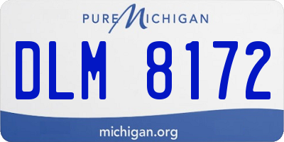 MI license plate DLM8172