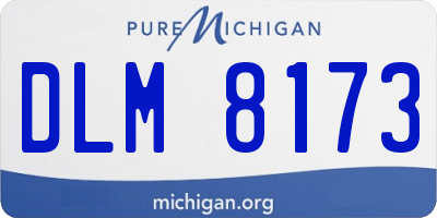MI license plate DLM8173