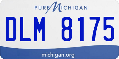MI license plate DLM8175