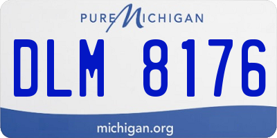 MI license plate DLM8176