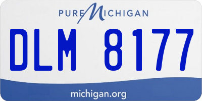 MI license plate DLM8177