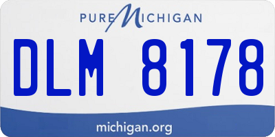 MI license plate DLM8178
