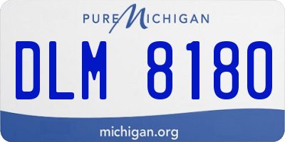 MI license plate DLM8180