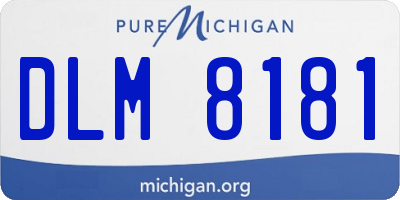 MI license plate DLM8181