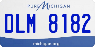 MI license plate DLM8182