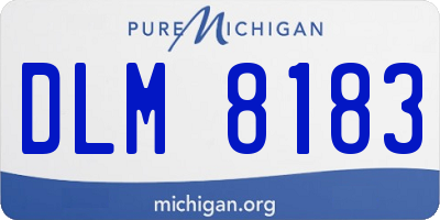 MI license plate DLM8183