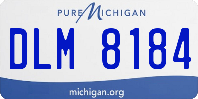 MI license plate DLM8184