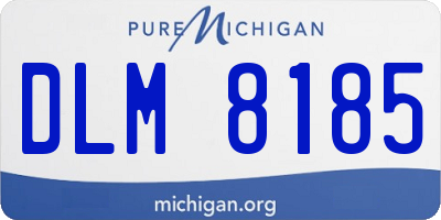 MI license plate DLM8185