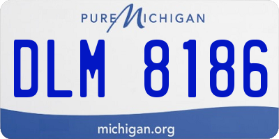MI license plate DLM8186