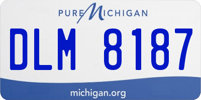 MI license plate DLM8187