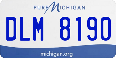 MI license plate DLM8190