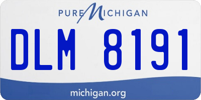 MI license plate DLM8191
