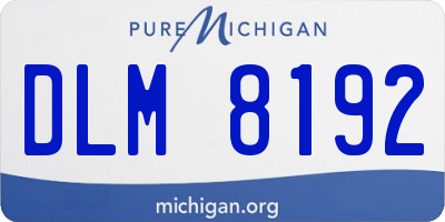 MI license plate DLM8192