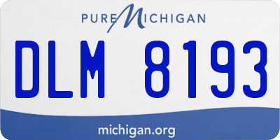 MI license plate DLM8193