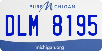 MI license plate DLM8195