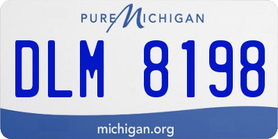 MI license plate DLM8198