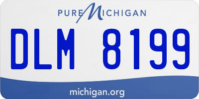 MI license plate DLM8199