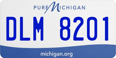 MI license plate DLM8201