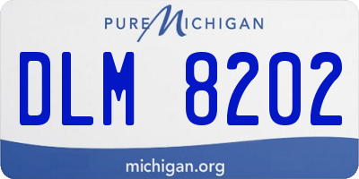 MI license plate DLM8202