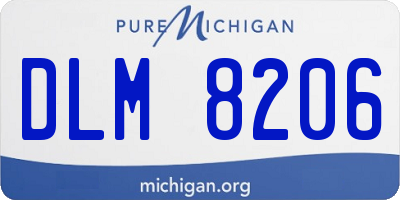MI license plate DLM8206
