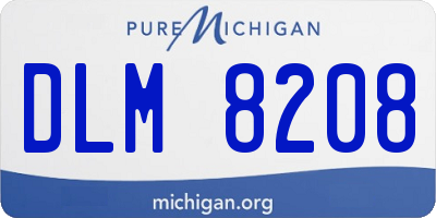 MI license plate DLM8208