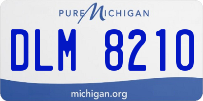 MI license plate DLM8210