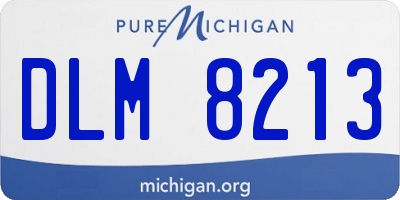 MI license plate DLM8213