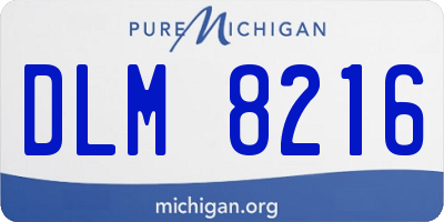 MI license plate DLM8216