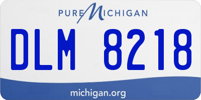 MI license plate DLM8218
