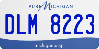 MI license plate DLM8223