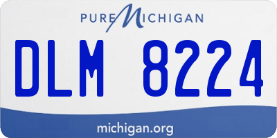 MI license plate DLM8224
