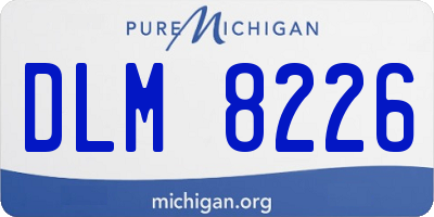 MI license plate DLM8226