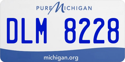 MI license plate DLM8228