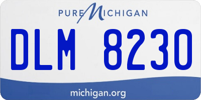 MI license plate DLM8230