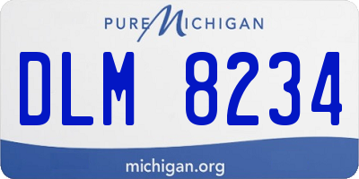 MI license plate DLM8234