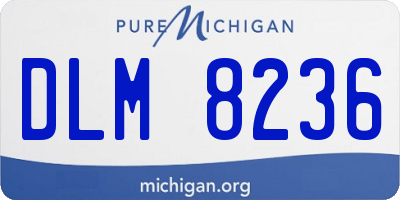MI license plate DLM8236