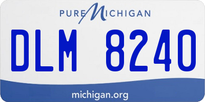 MI license plate DLM8240