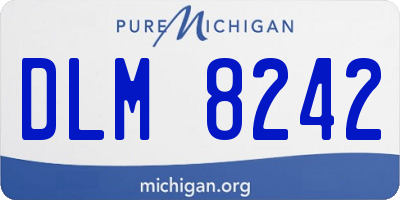 MI license plate DLM8242