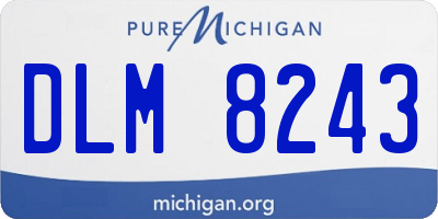 MI license plate DLM8243