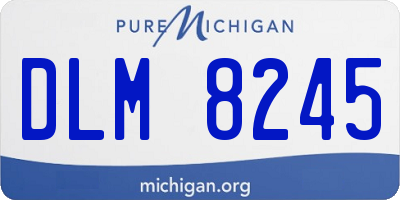 MI license plate DLM8245