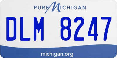 MI license plate DLM8247