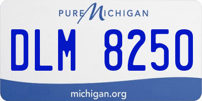 MI license plate DLM8250