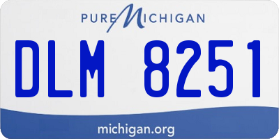 MI license plate DLM8251