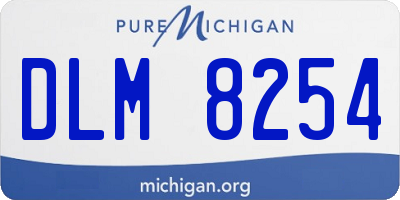 MI license plate DLM8254