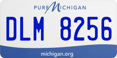 MI license plate DLM8256