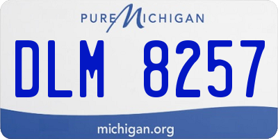 MI license plate DLM8257