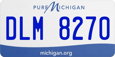 MI license plate DLM8270