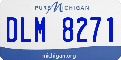 MI license plate DLM8271