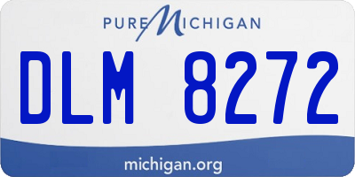 MI license plate DLM8272