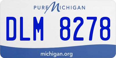 MI license plate DLM8278
